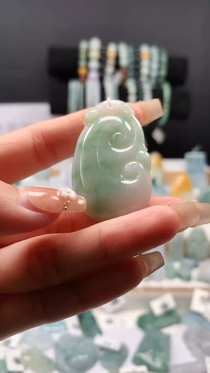 吊坠(不含链)未镶嵌翡翠54如意