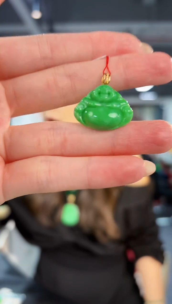 【闪购商品】翡翠颈饰18K金镶嵌缅料A货/支持复检/一件