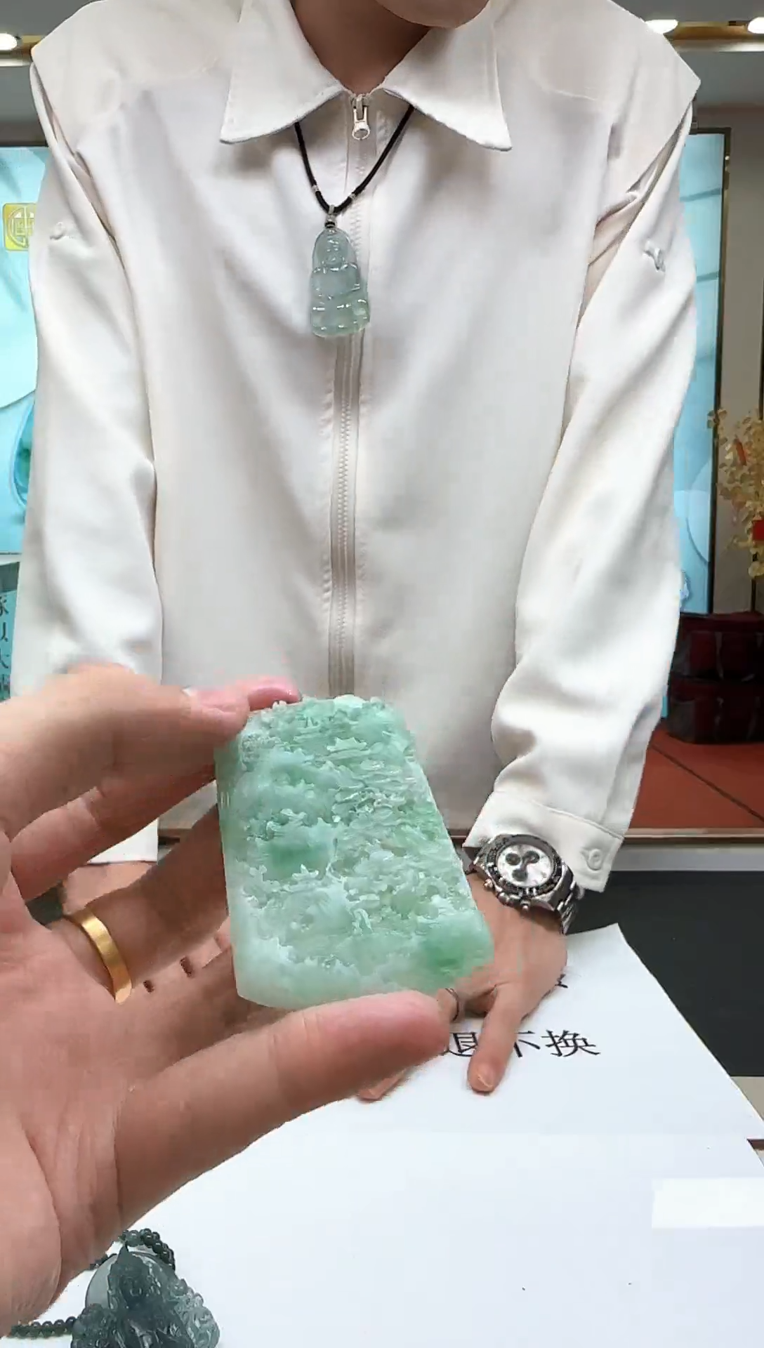 未镶嵌定制翡翠LL50翡翠吊坠赠珠链-多样性发其一