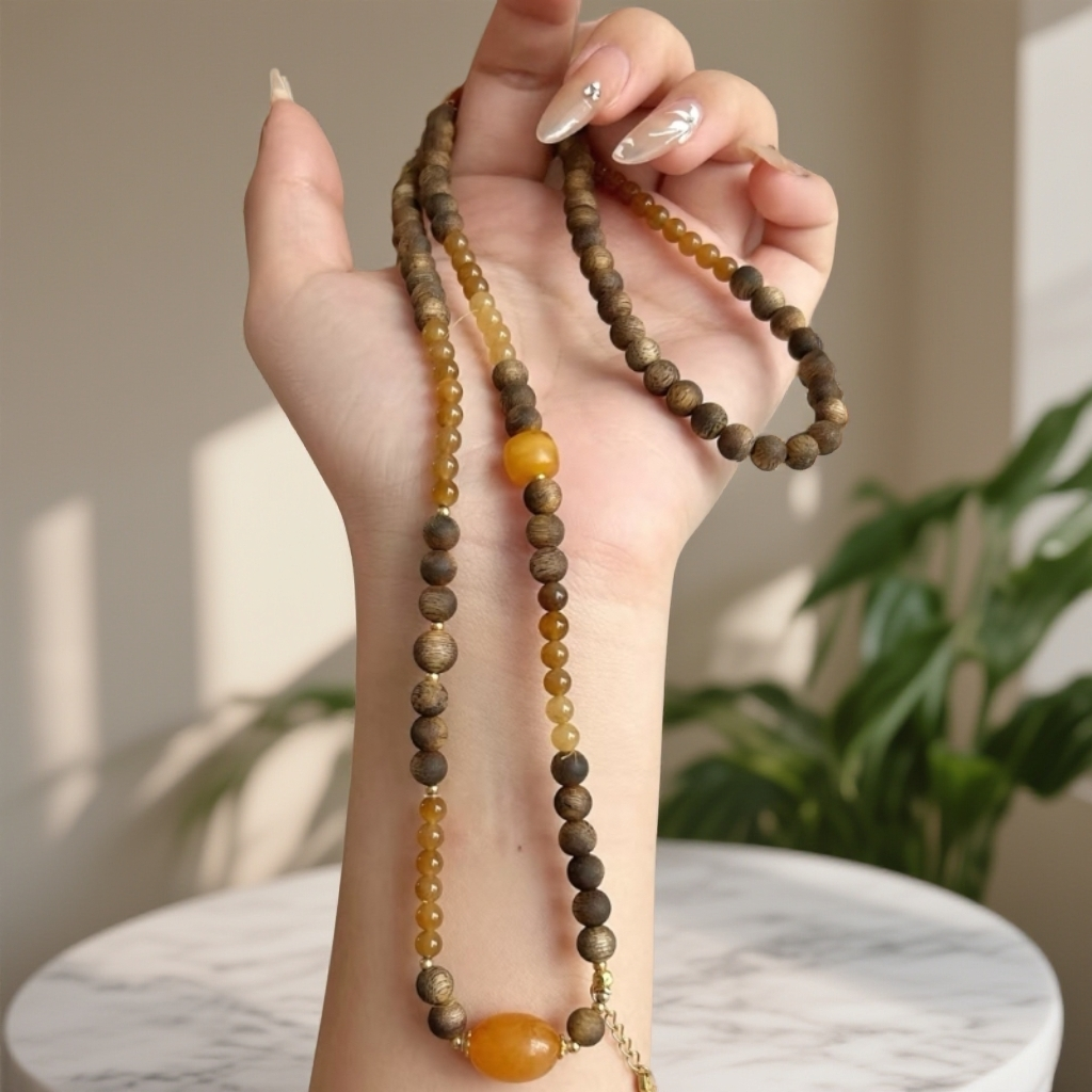 非金属DIY时尚饰品民族风多种规格木质项链  直播间选品