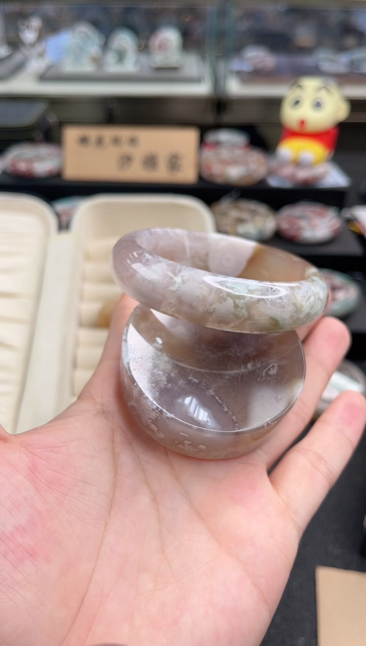 未镶嵌手镯石英质玉61圈口 （赠品镯心）310291