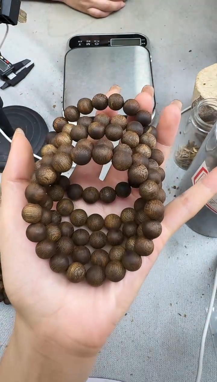 沉香手串1112张勺子圆珠单圈多样性发一