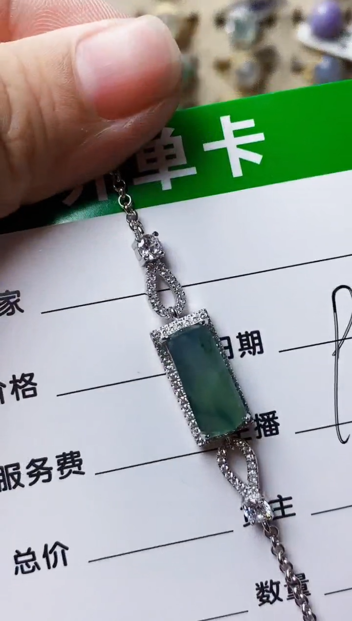 银S925镶嵌戒指翡翠3475