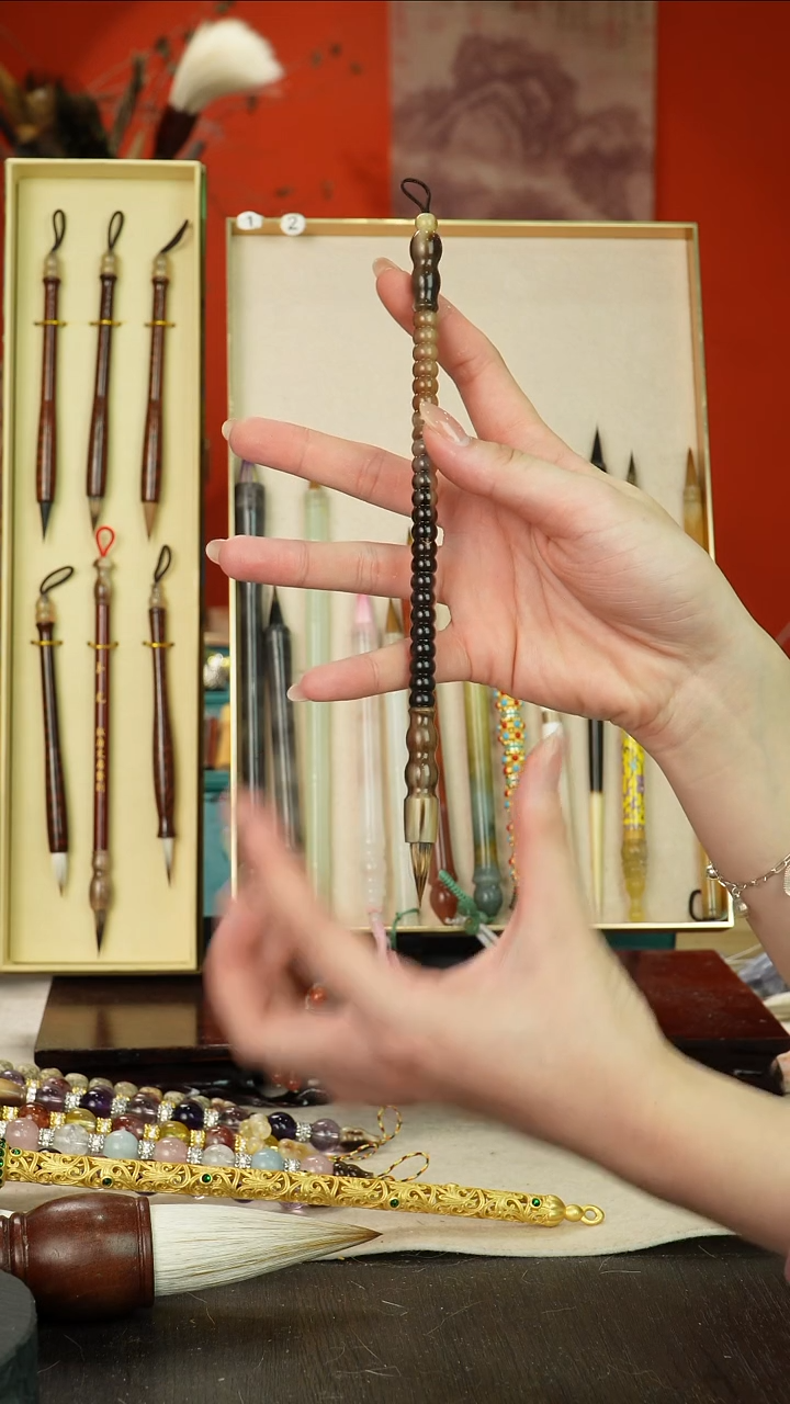 76号闪孤品高货毛笔链接 清水试笔 蘸墨不退