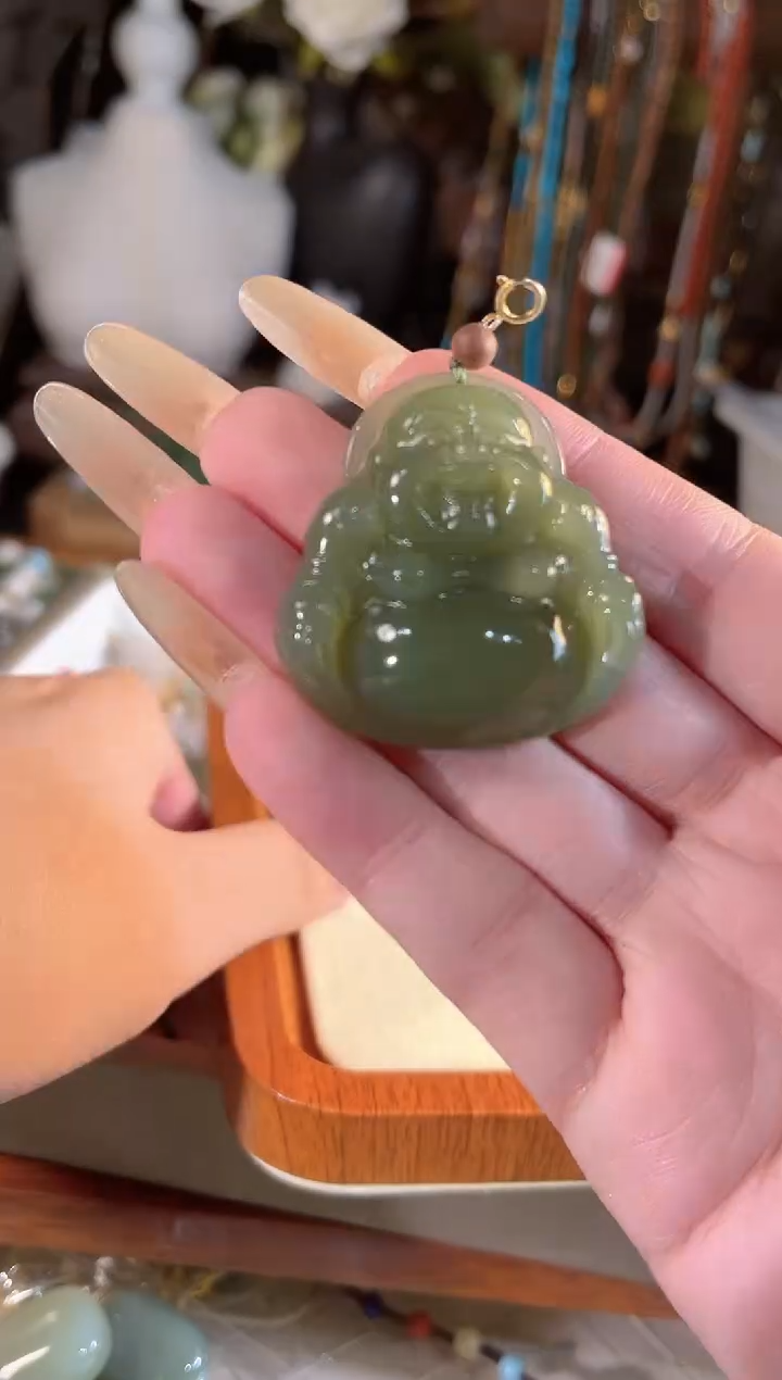 【闪购商品】和田玉吊坠(不含链)银S925镶嵌多样性发货其一