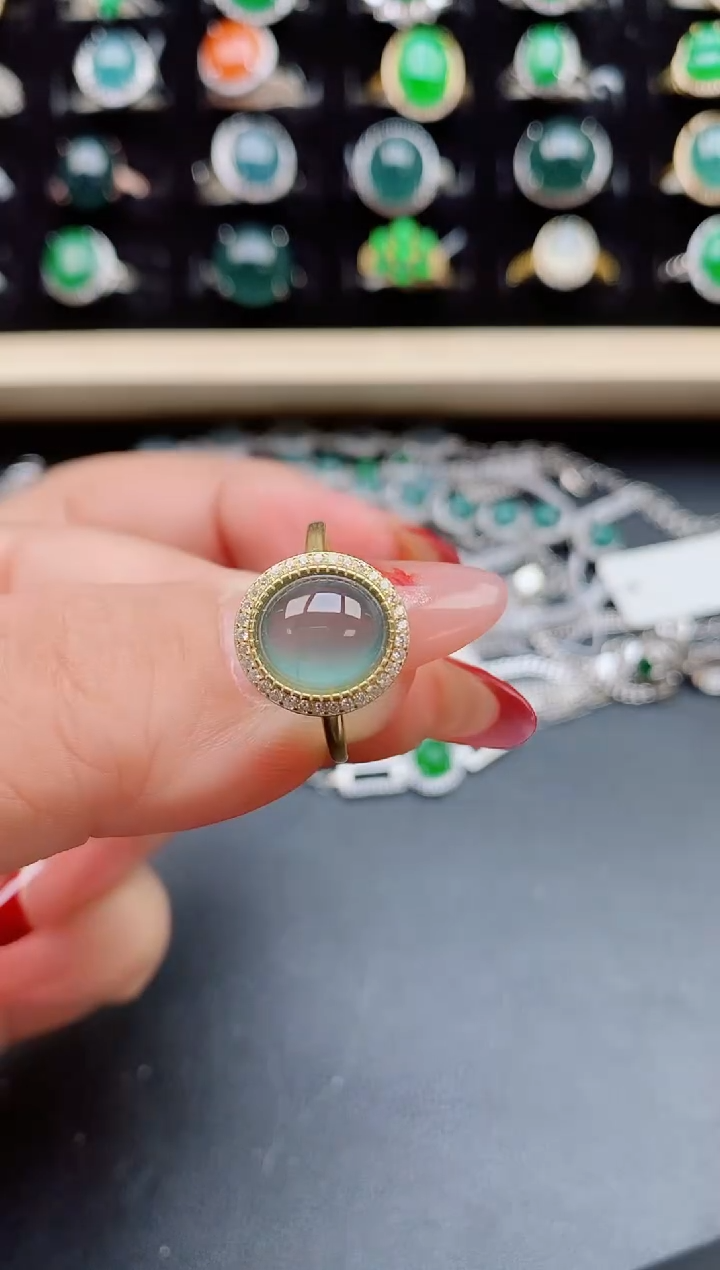 【闪购商品】翡翠戒指银S925镶嵌5080850