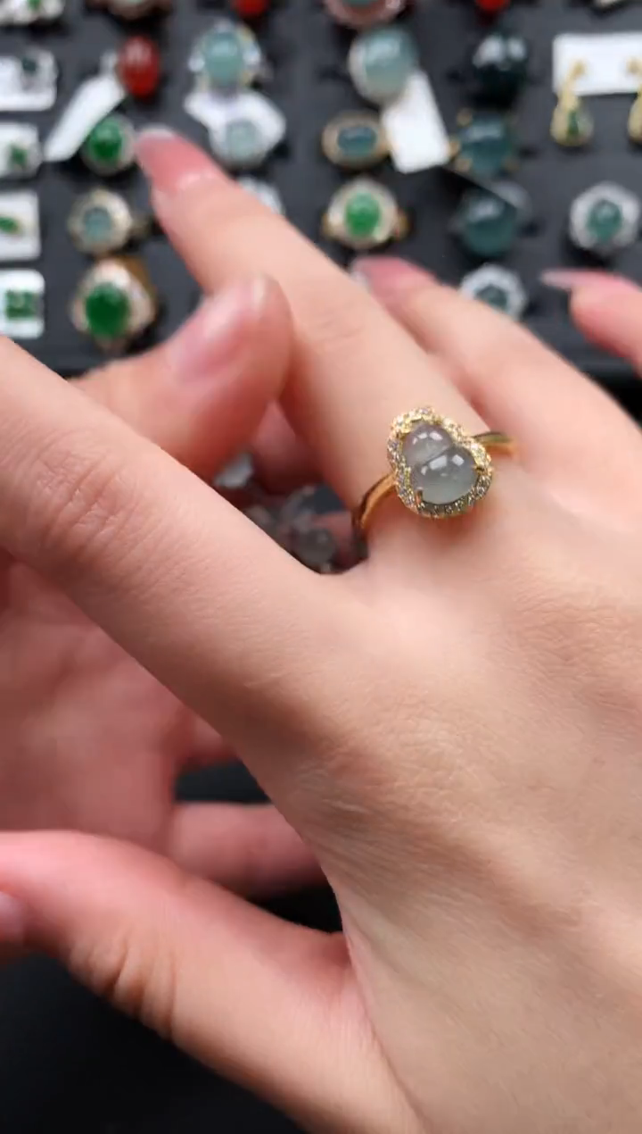 【闪购商品】翡翠戒指银S925镶嵌51241