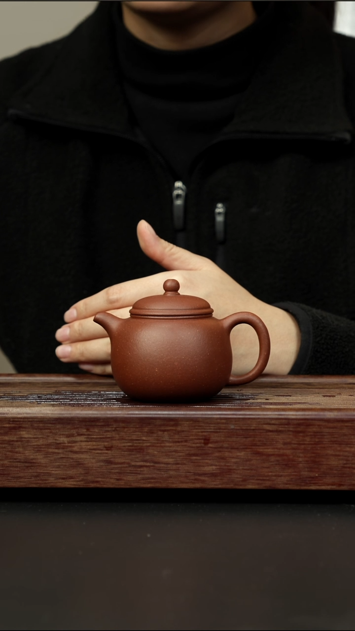 茶壶紫砂红降坡 小匏樽 170左右