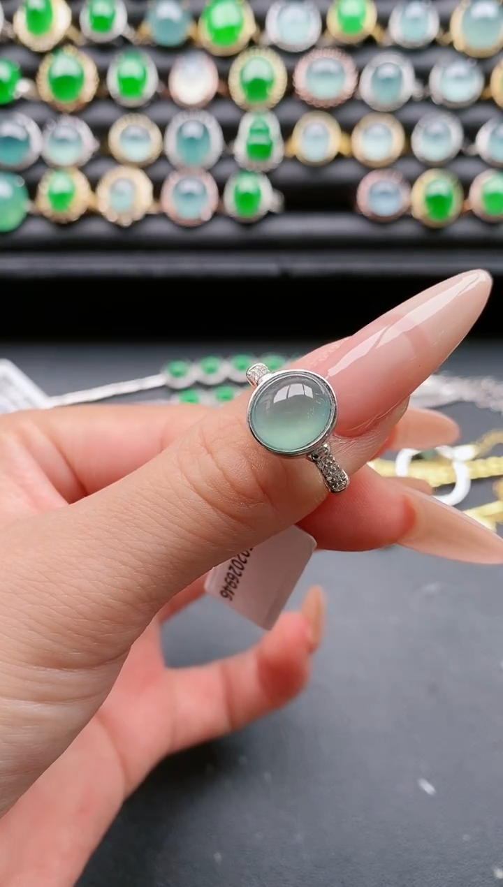 【闪购商品】翡翠戒指银S925镶嵌1111111