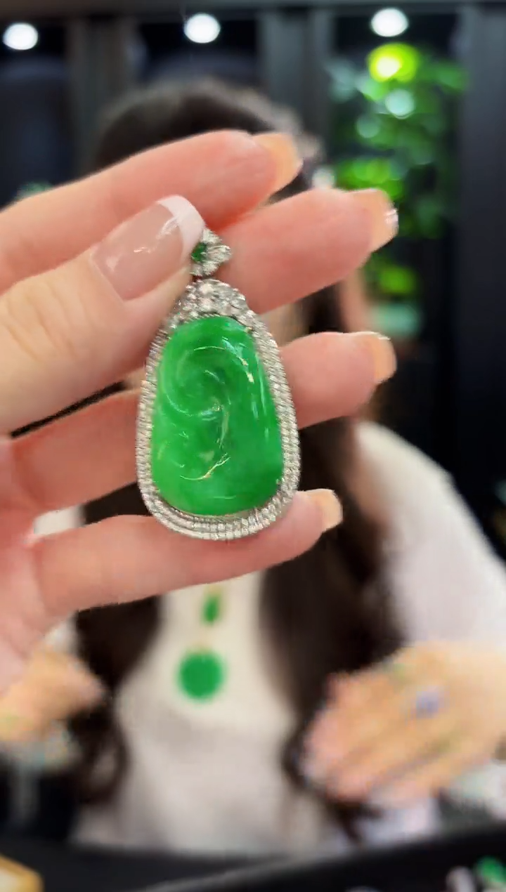 颈饰未镶嵌翡翠 缅料A货/支持复检/一件
