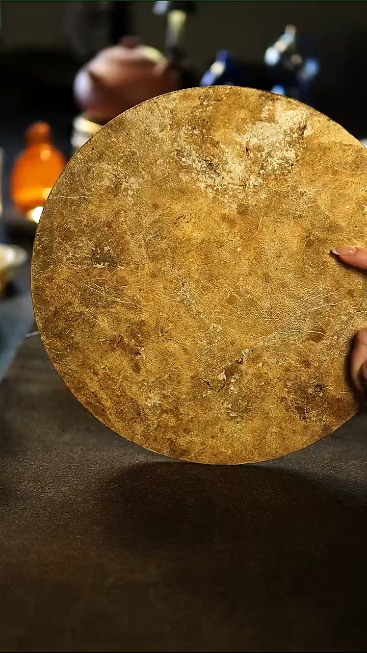瘦马大漆圆盘25cm