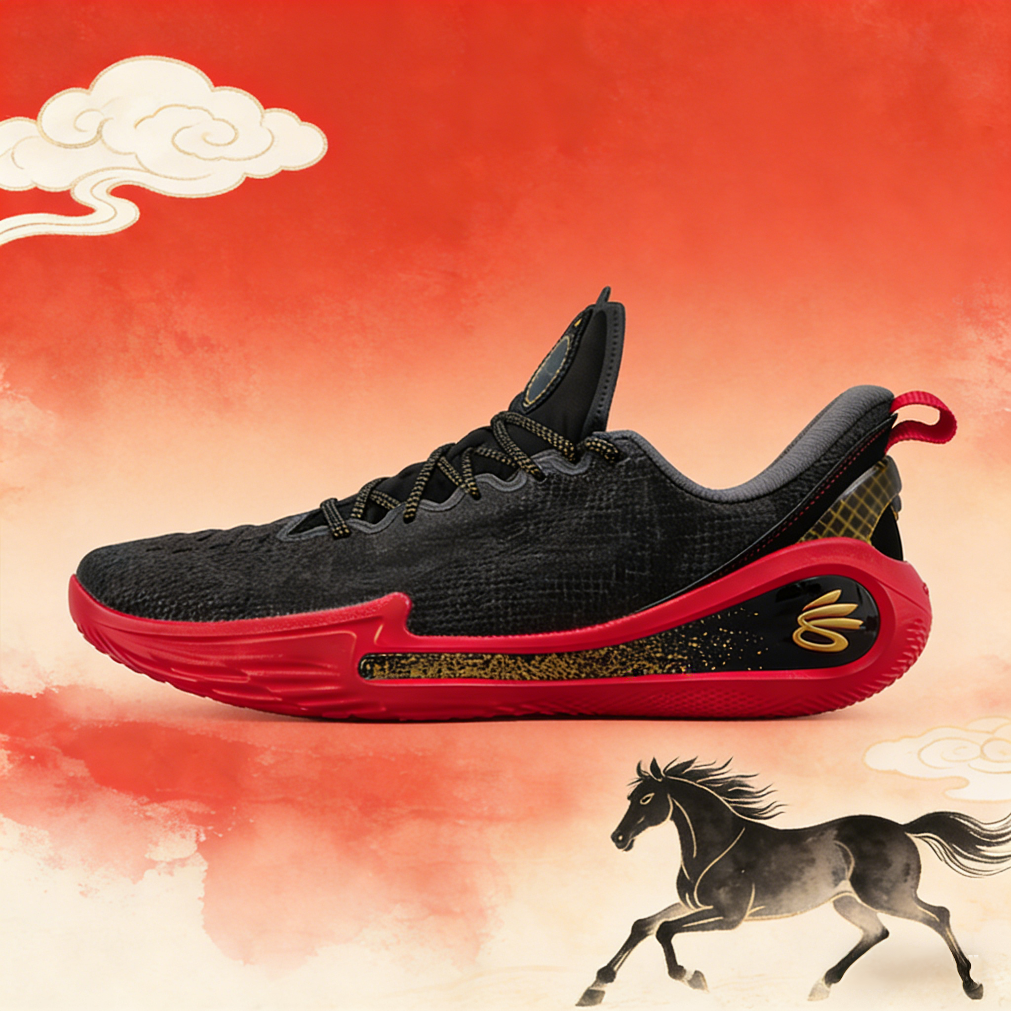 【马年红品】UA安德玛CURRY12代男士篮球鞋实战训练缓震舒适时尚