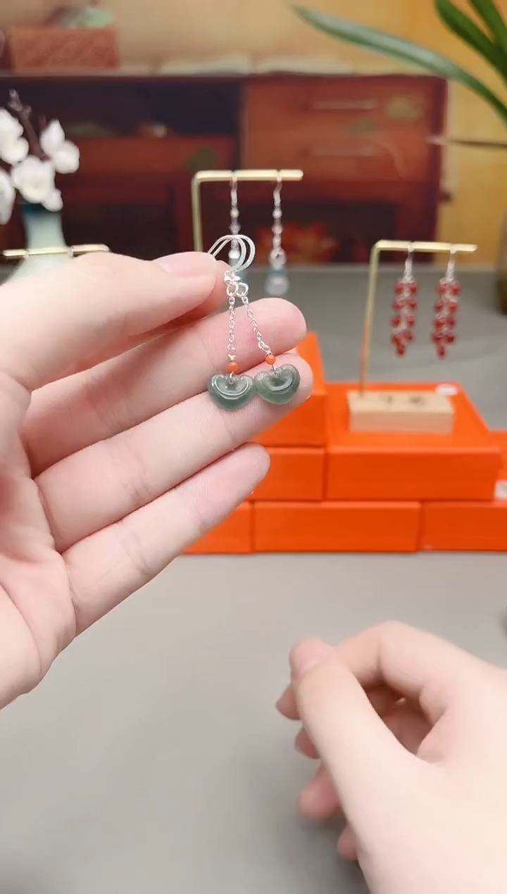 未镶嵌翡翠耳饰A23