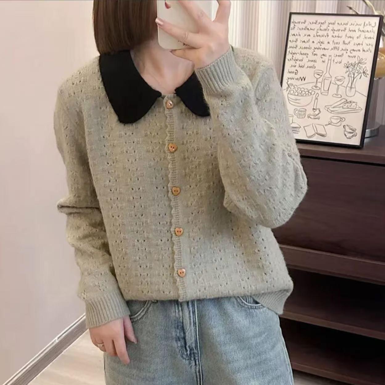 606#小香风长袖针织衫显瘦气质时尚百搭开衫848