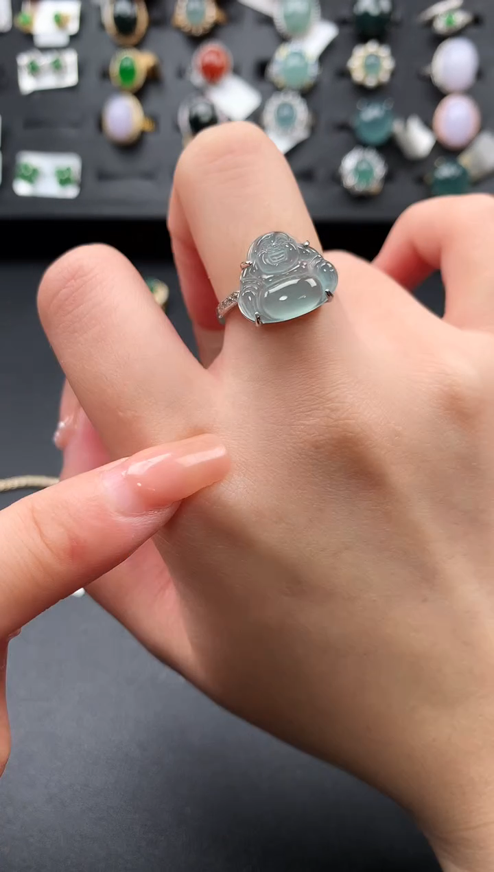 【闪购商品】翡翠戒指银S925镶嵌52141