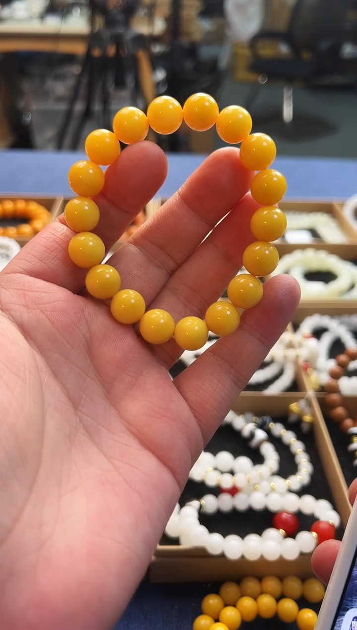 手链琥珀未镶嵌11+单圈