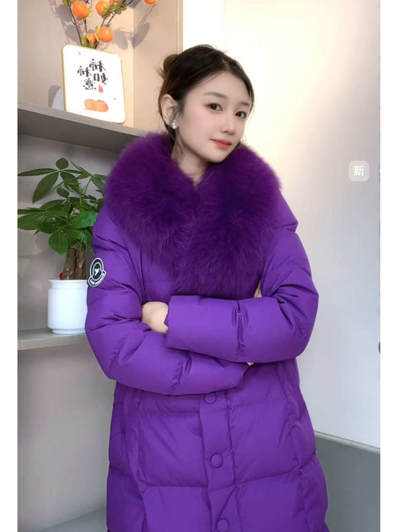 【原创】轻奢巨暖-小火炉高充绒鹅绒服狐狸毛领修身加厚冬季女