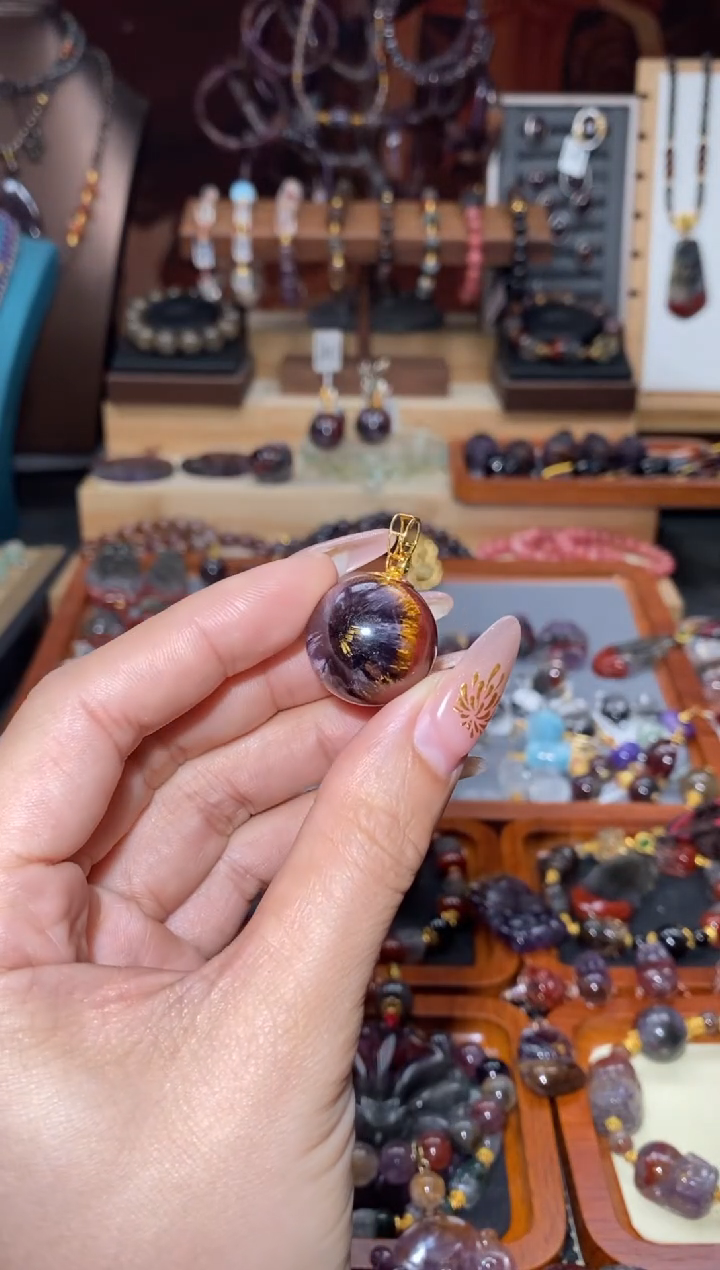 【闪购商品】水晶吊坠18K金镶嵌极光天眼