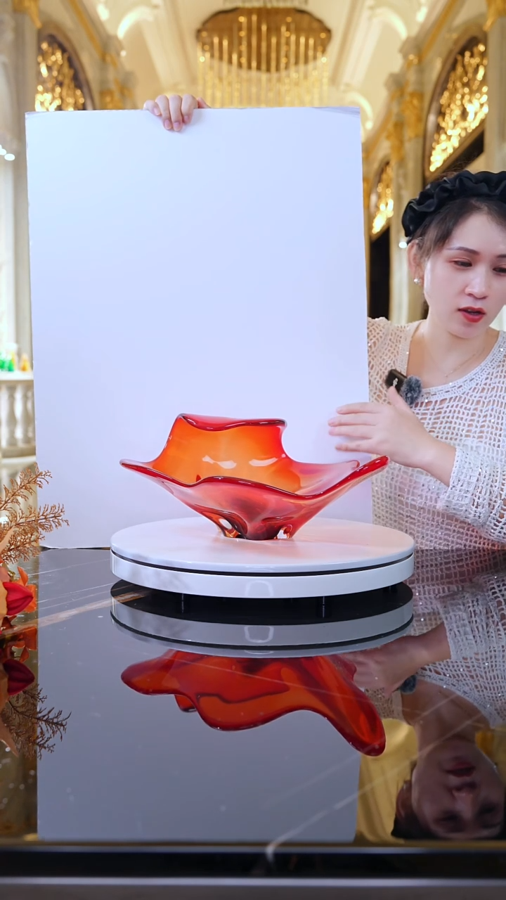 摆件JY0064琉璃艺术果盘