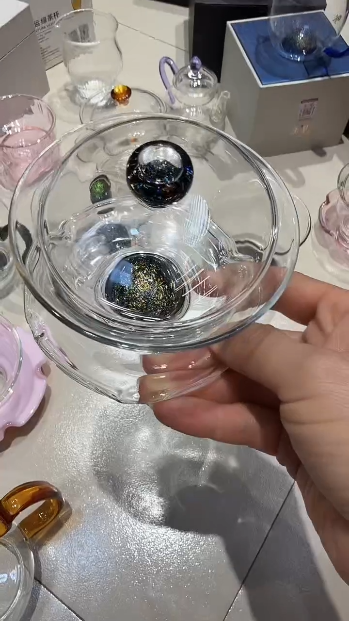 禾器黑金盖碗三才   