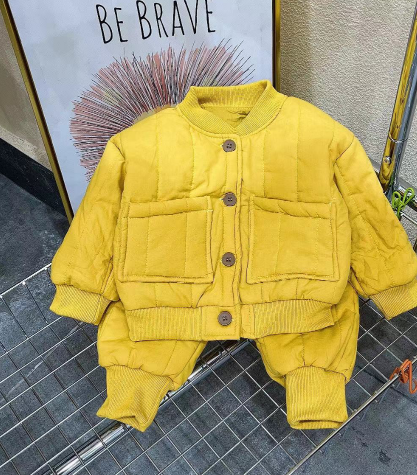 冬季厚款休闲风卡通冬季套装休闲小童运动