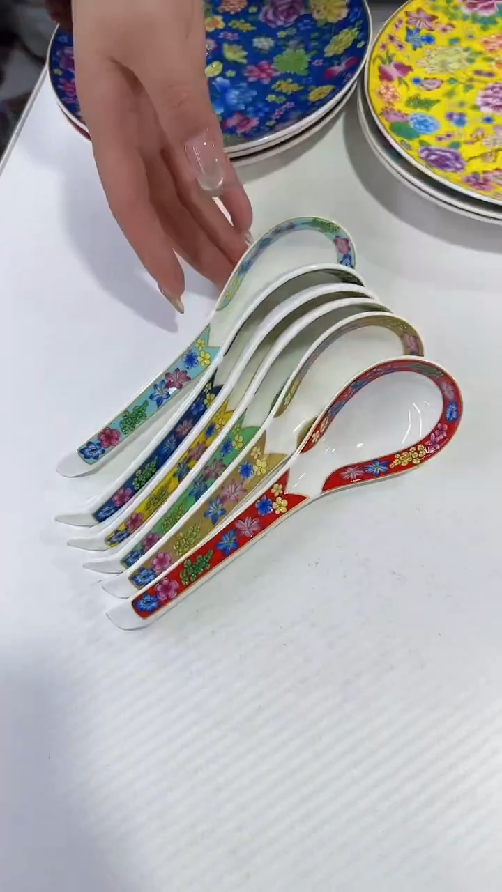 【闪购商品】瓷片小勺子6个景德镇