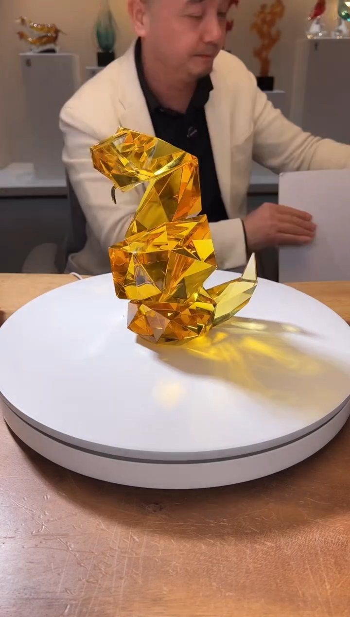 【闪购商品】茶宠大号金色钻蛇纳福