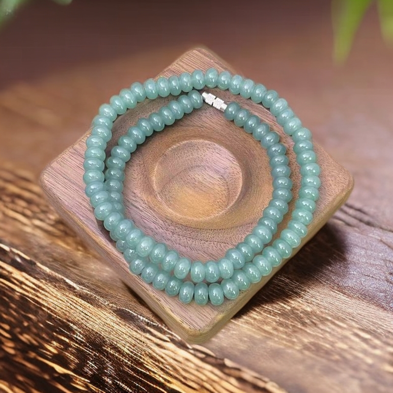 【仟禧珠宝】天然玉石  191 天空蓝算盘珠 8mm