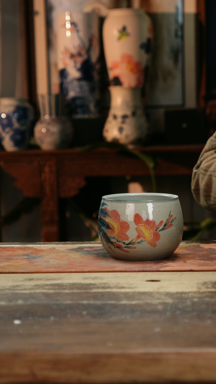 【闪购商品】瓷片景德镇纯手工釉下彩精品花瓶