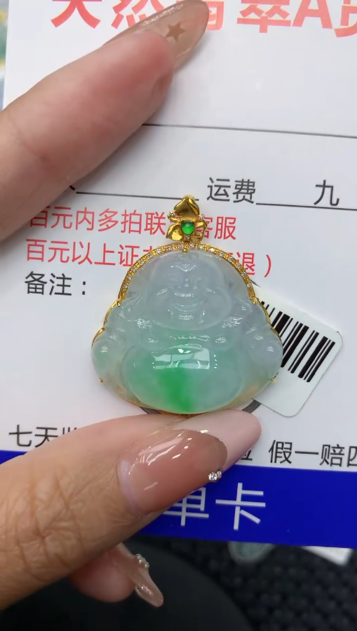 【闪购商品】翡翠颈饰18K金镶嵌111111111