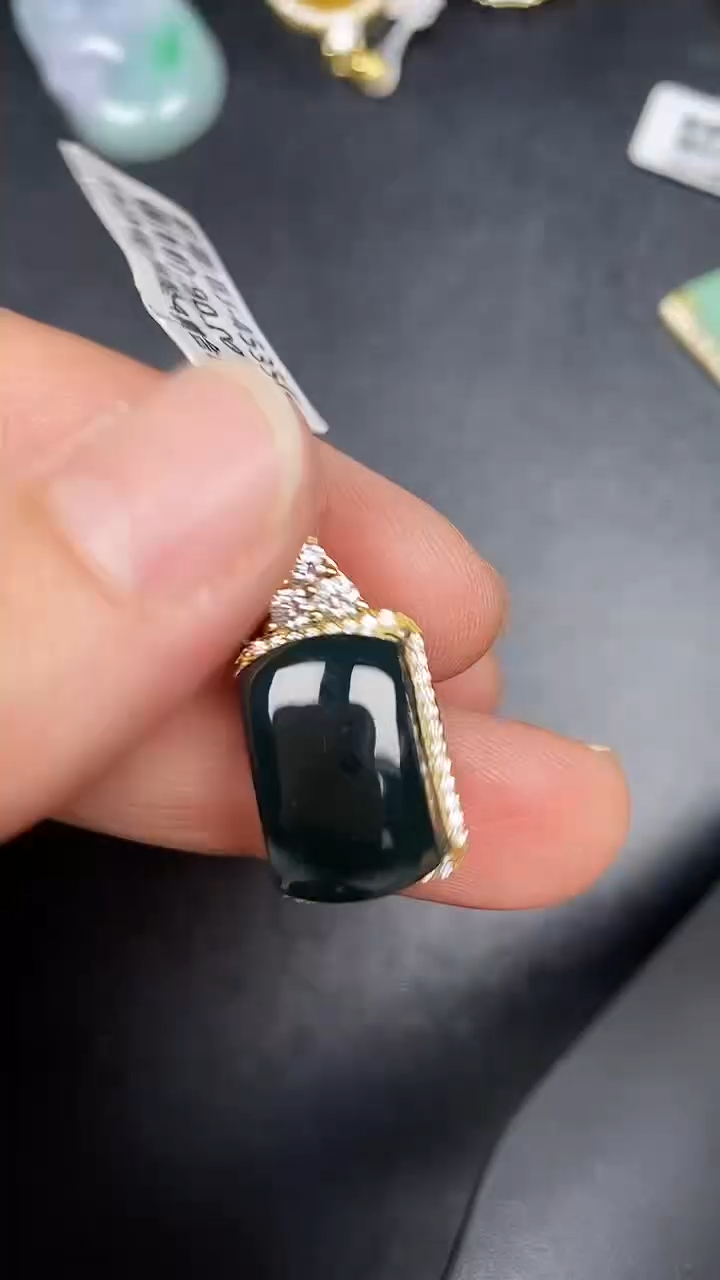 银S925镶嵌戒指翡翠3400