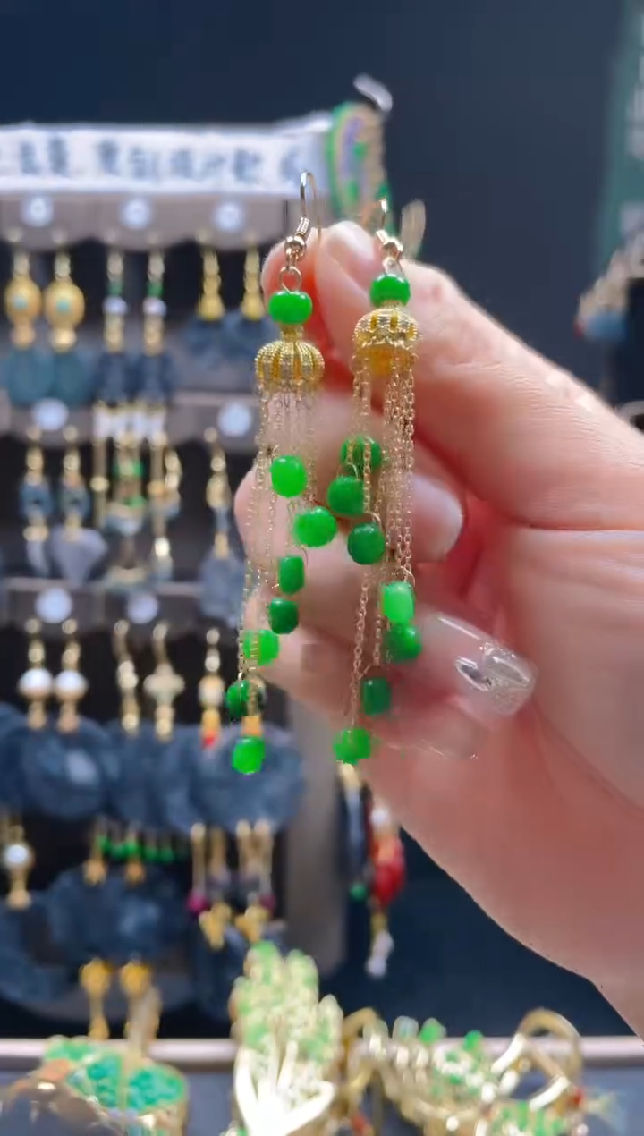 【闪购商品】翡翠耳饰合金0104翡翠饰品