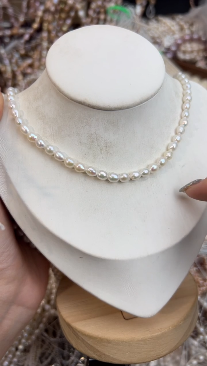 未镶嵌福利淡水珍珠无核*强光珍珠小灯泡4mm左右（多样性发一）