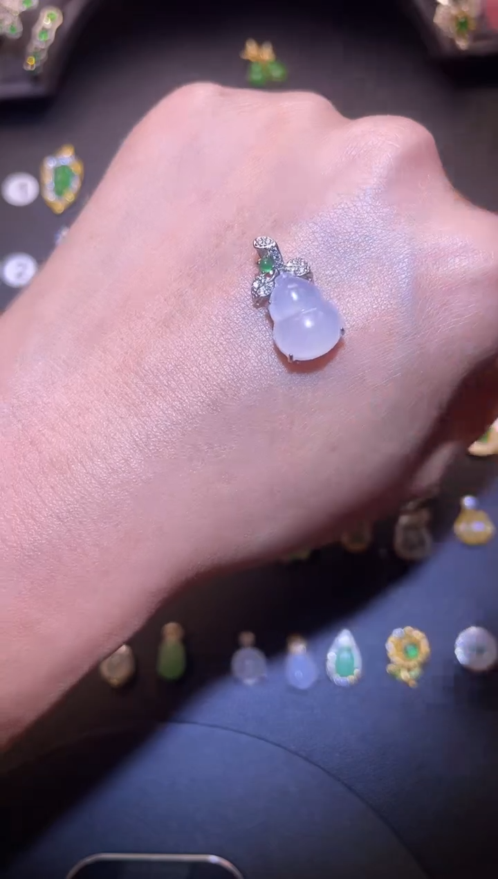 吊坠(不含链)银S925镶嵌翡翠1