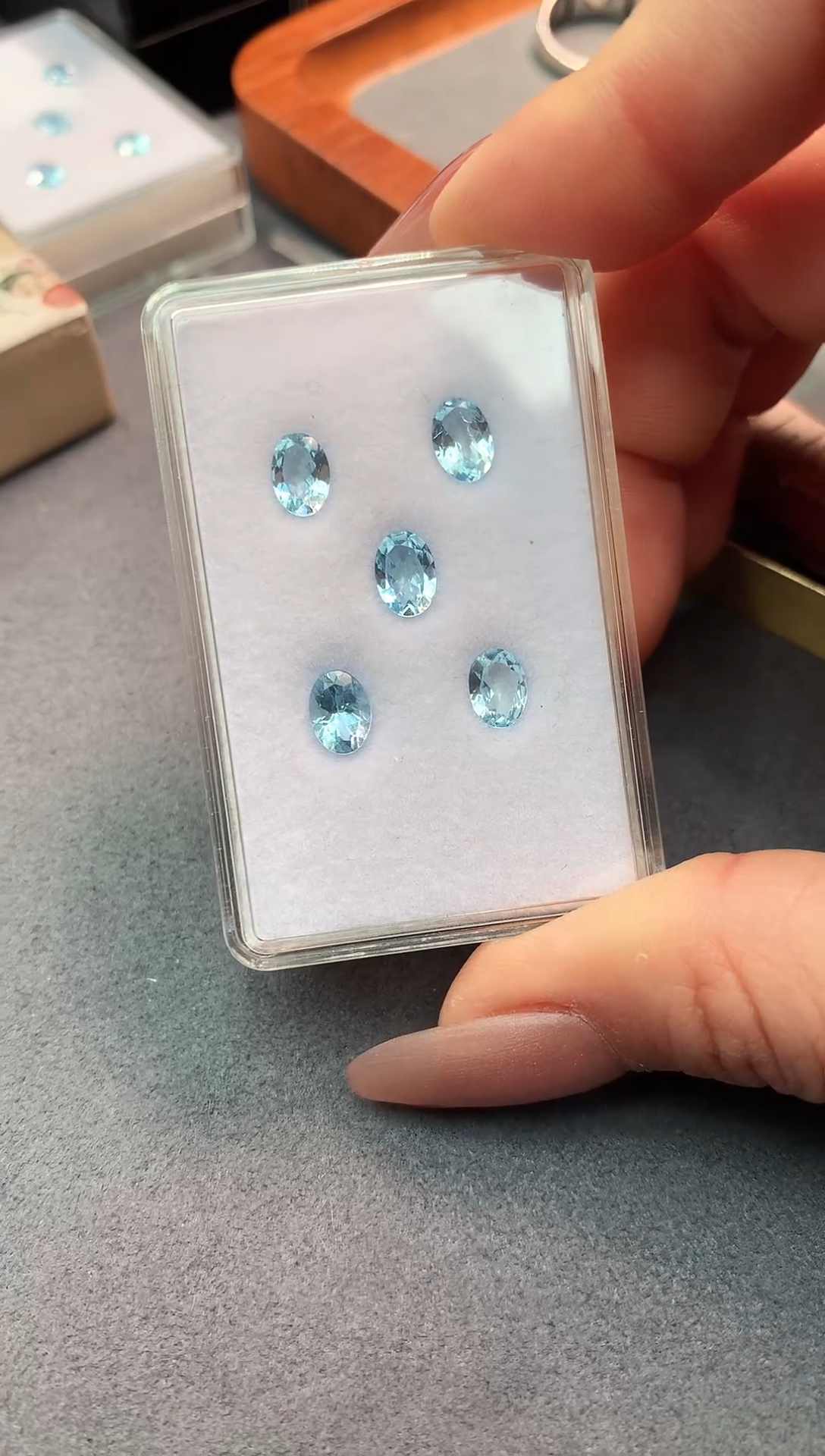 【闪购商品】海蓝宝石裸石未镶嵌5*7五颗