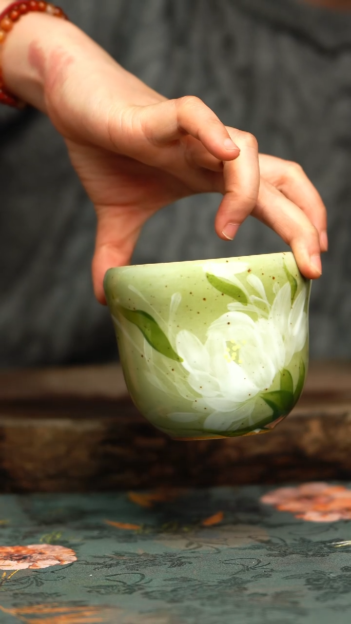 【闪购商品】杯釉下彩手工手绘同款陶器