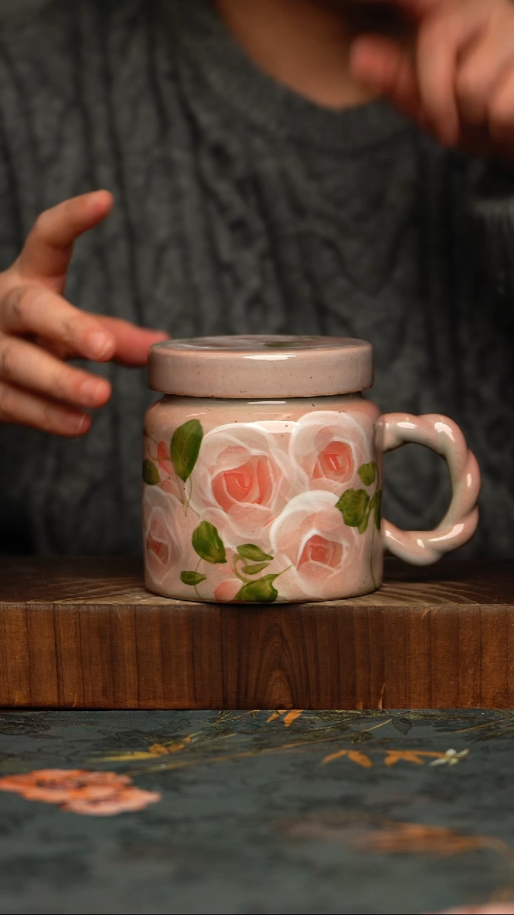 瓷片釉下彩手工手绘同款陶器