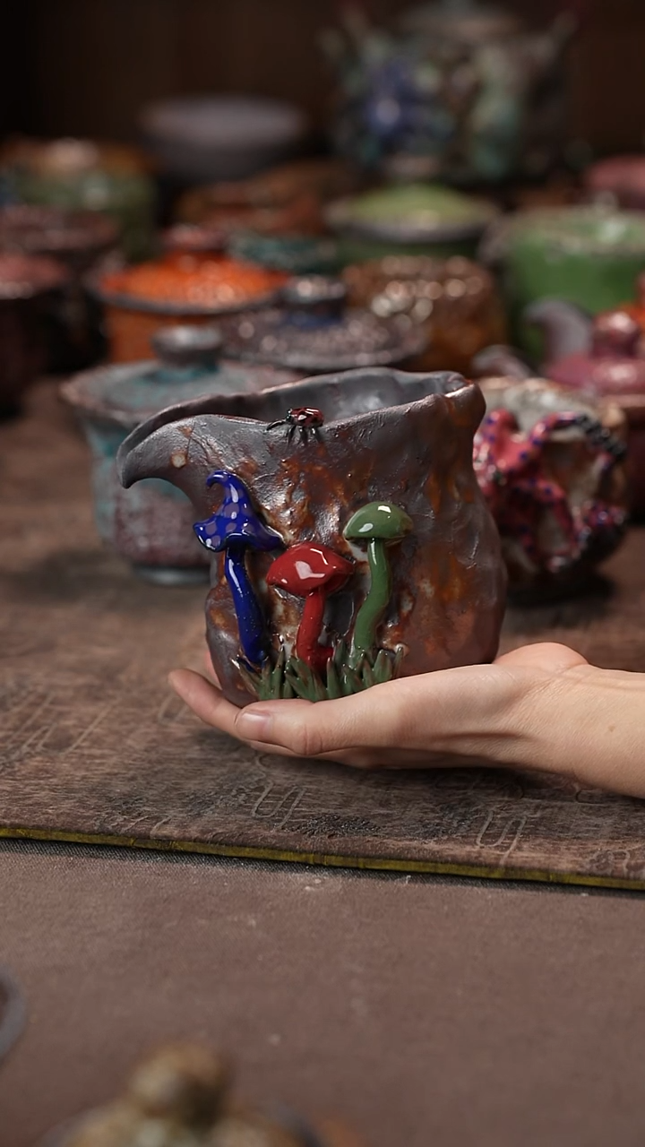 c****i景德镇柴烧志野杯