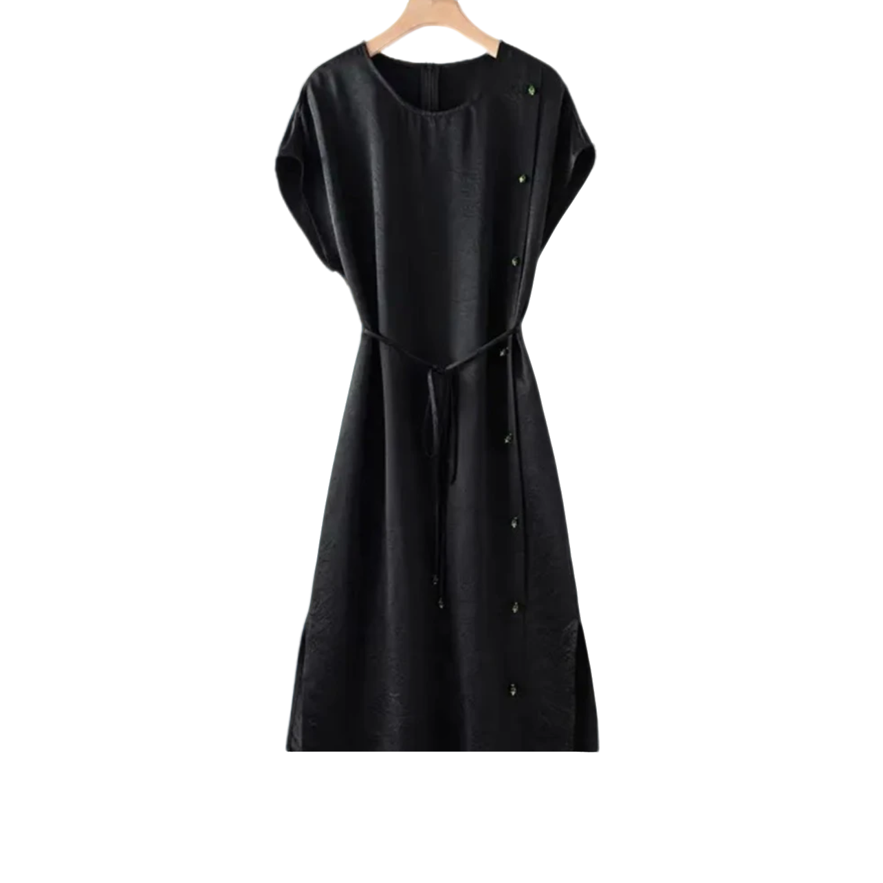 【JX465】MYY气质小黑裙时尚洋气中长款2025夏季新款黑色连衣裙长裙