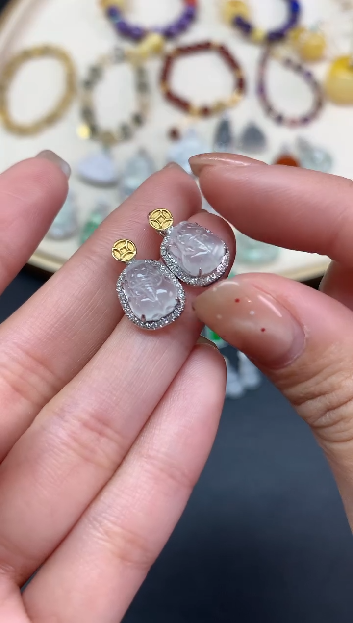 【闪购商品】翡翠吊坠(不含链)18K金镶嵌吊坠多样性发其一A457|