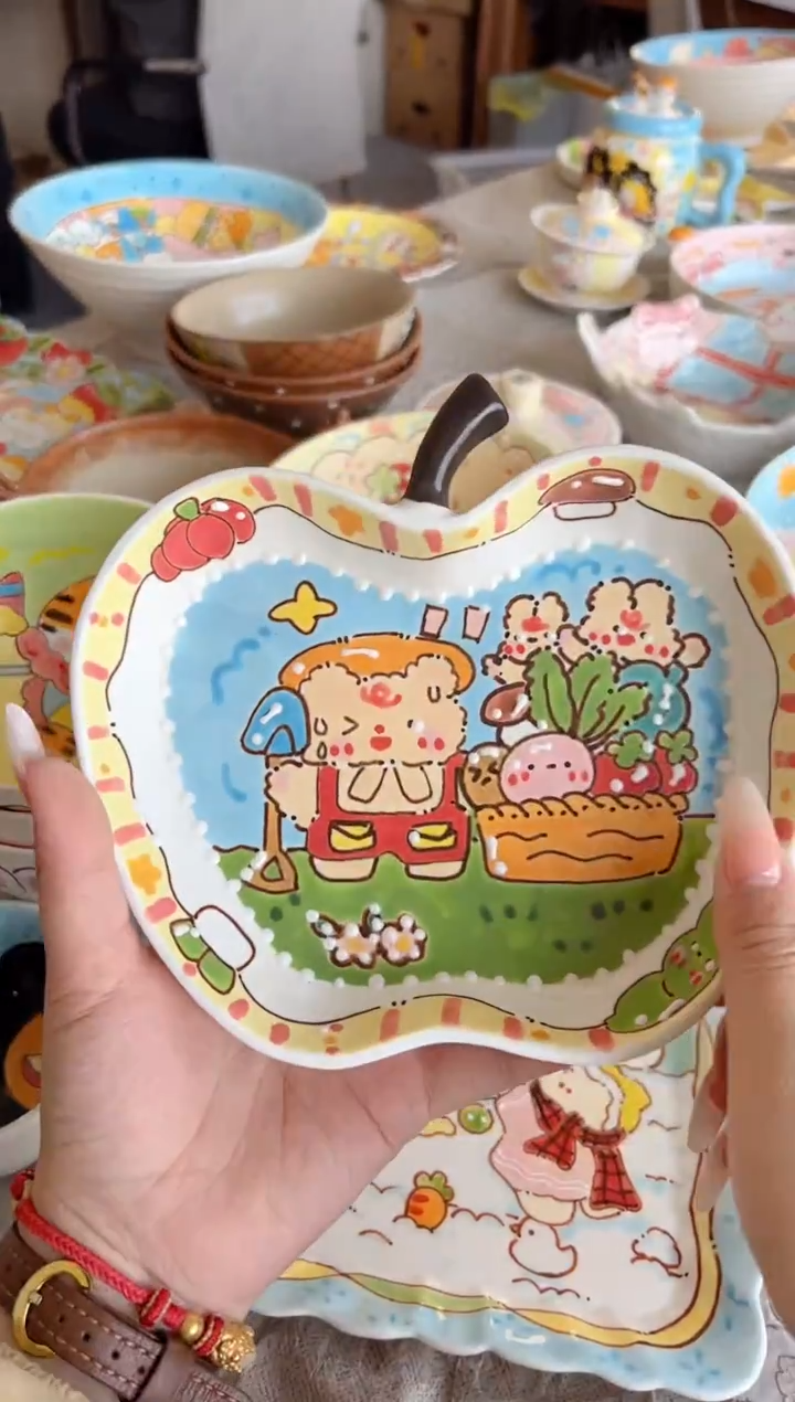 摆件陶d***?景德镇陶瓷手绘微瑕