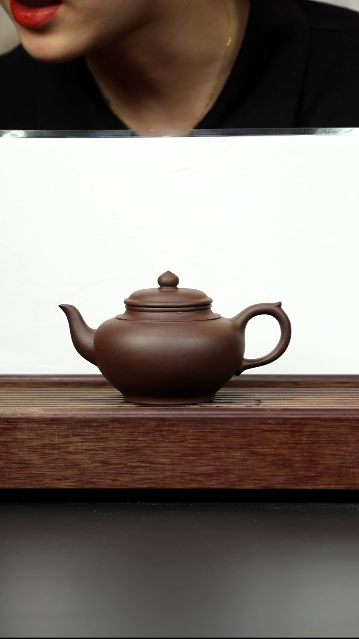 紫砂茶壶老紫泥 笑樱