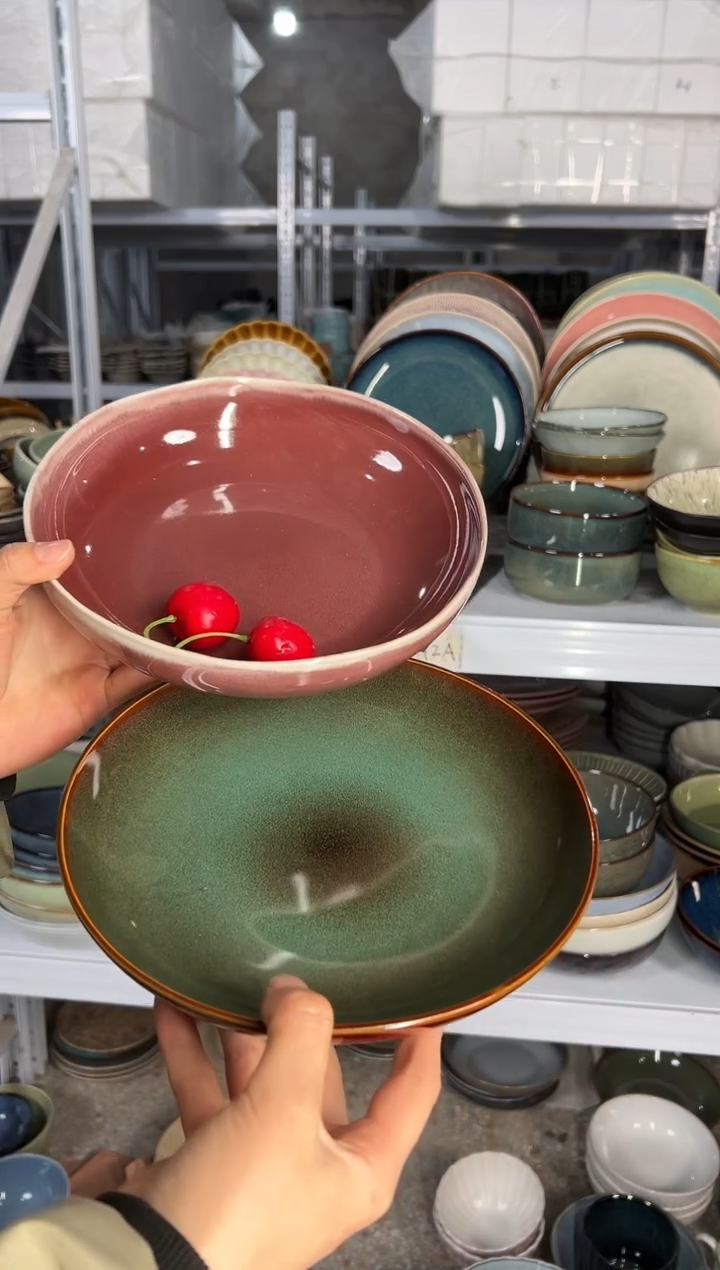 陶瓷外贸尾货瑕疵满20包邮X2 深盘组合