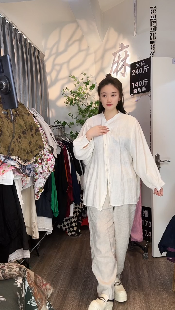 亚麻汉麻苎麻大码女装系列。140斤-250斤