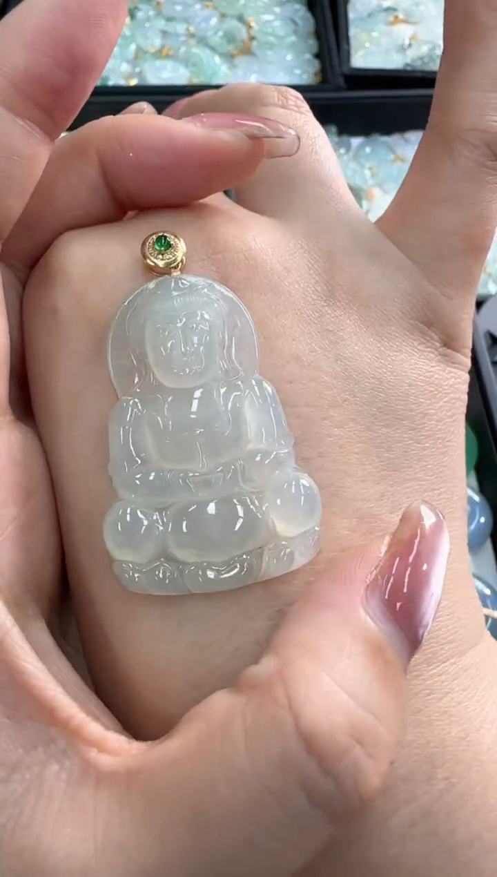 【闪购商品】翡翠颈饰18K金镶嵌250214137