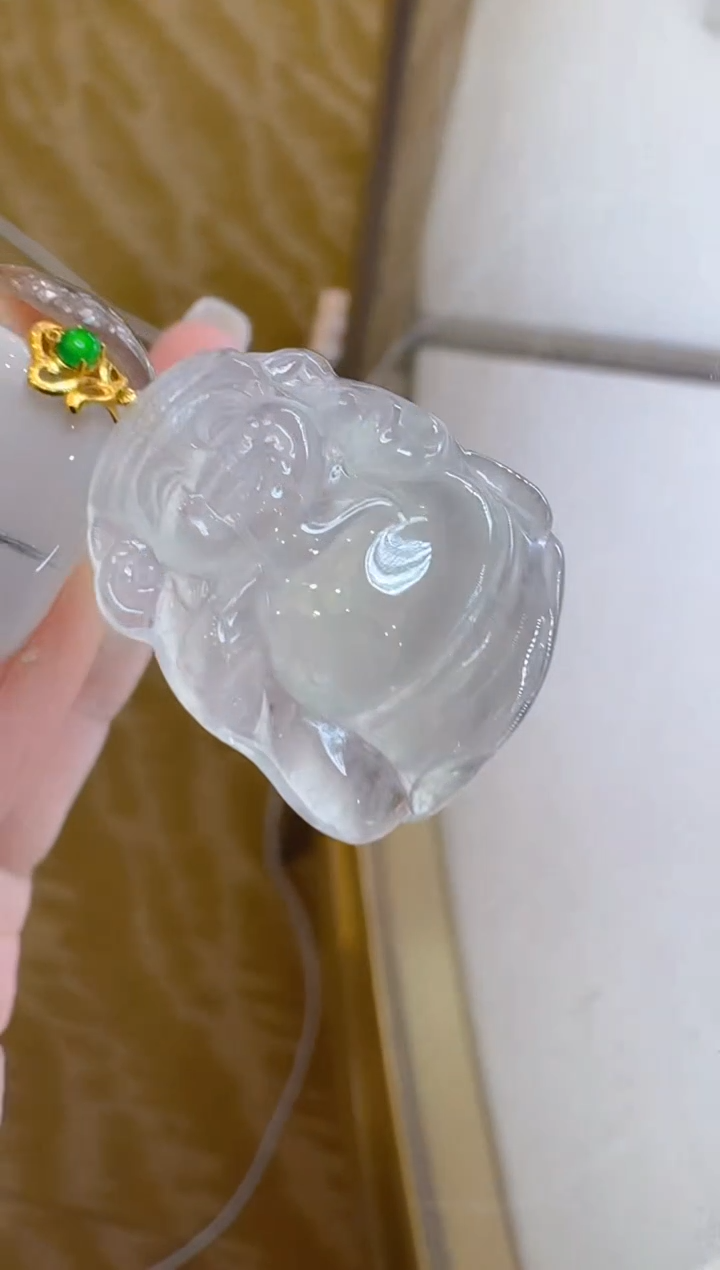 翡翠18K金镶嵌吊坠(不含链)多样性团购发一件