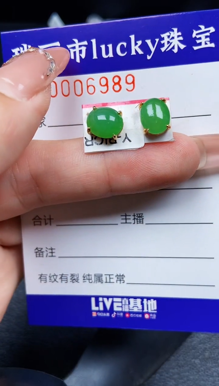 翡翠银S925镶嵌颈饰6989