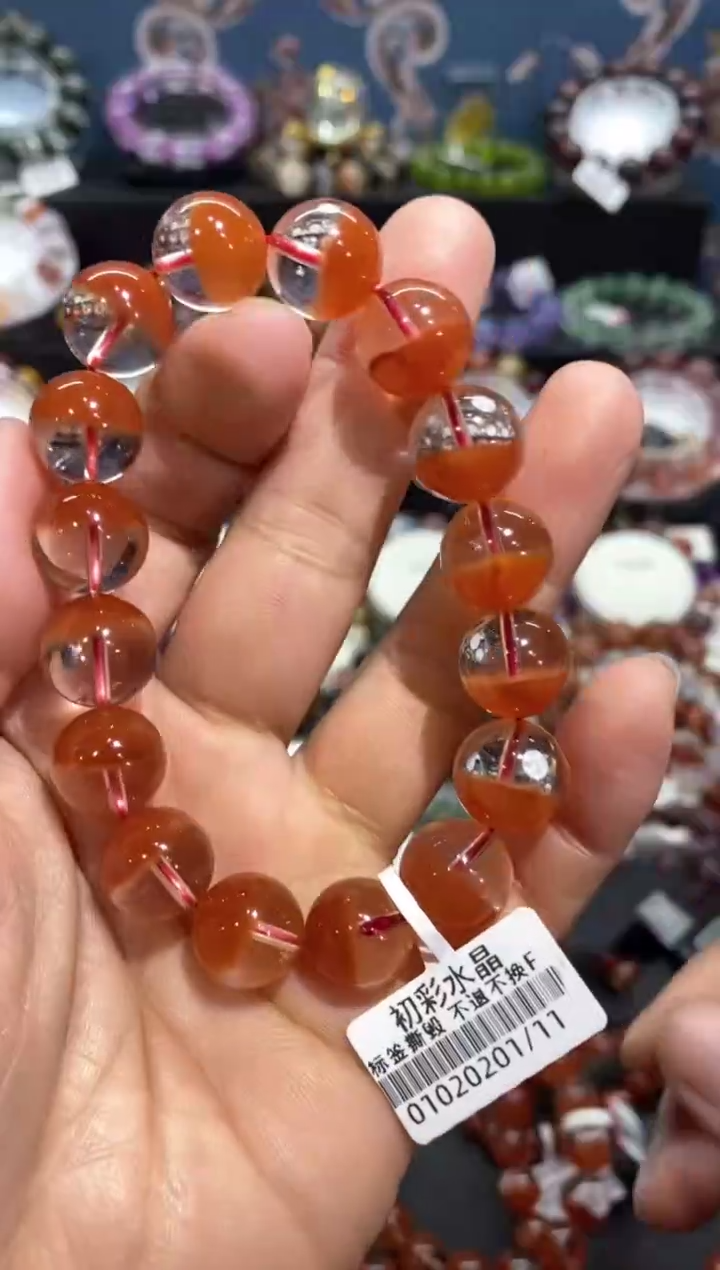 【闪购商品】水晶手串未镶嵌红兔毛聚宝盆12+