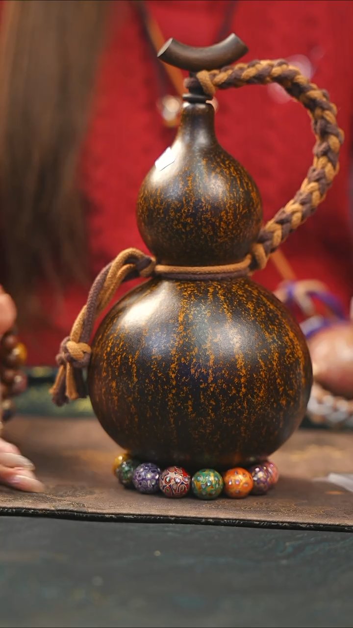 【闪购商品】WG235大漆酒葫芦不包手串及旋转底座