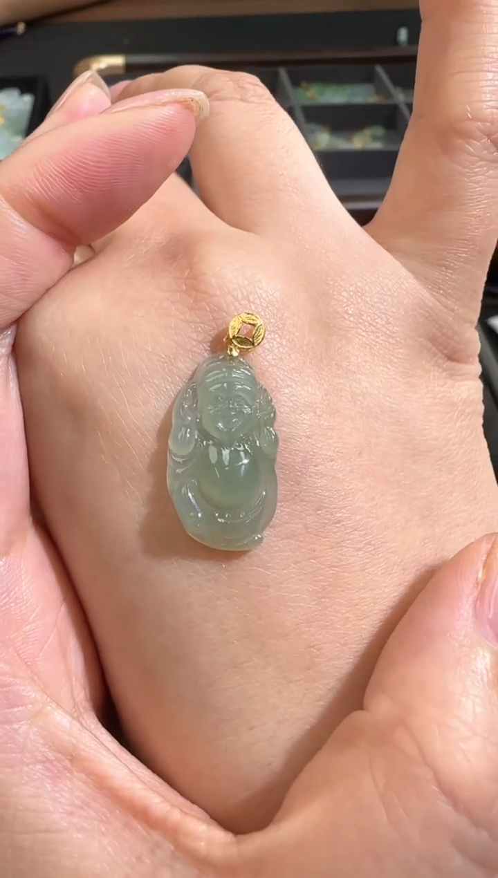 【闪购商品】翡翠颈饰18K金镶嵌0250224113